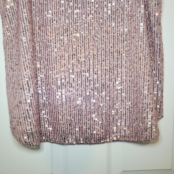 Loft Pink Sequin Top Sz S - Picture 6 of 9